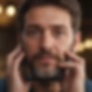 Gaining Personal Insights Through Numerology A user receiving insights from a numerology application on a smartphone