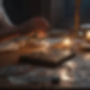 Integrating Cancer Tarot in Spirituality An individual meditating with tarot cards under moonlight
