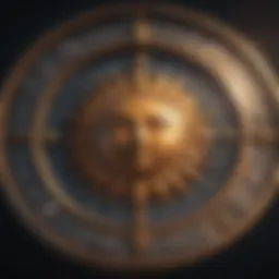 Astrological chart illustrating sun, moon, and rising signs