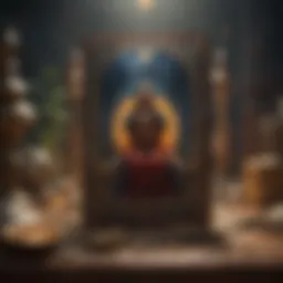 A mystical tarot card spread revealing insights