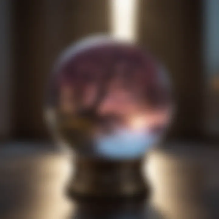 A mystic crystal ball reflecting ethereal light