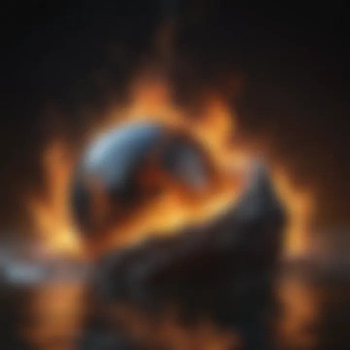 Illustration of fire, earth, air, and water elements symbolizing their impact on compatibility