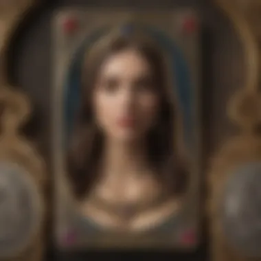 Vivid Tarot Card Illustrations Close-up of tarot cards featuring vivid illustrations and symbols