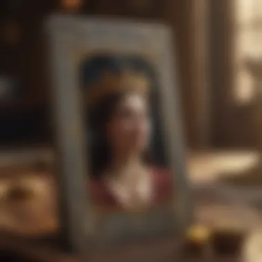 Fascinating Symbolism in Tarot A close-up of a tarot card displaying rich symbolism and intricate artwork.