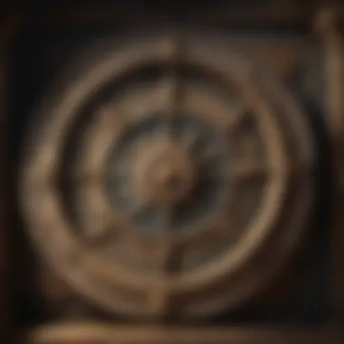 An intricate representation of ancient astrology texts and manuscripts