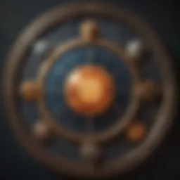 A celestial chart depicting various astrological symbols and their meanings