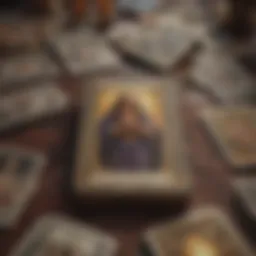 A beautifully illustrated tarot card spread showcasing various card designs