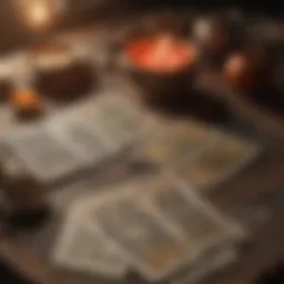 Tarot cards spread on a textured surface, symbolizing career exploration