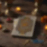 Tarot cards spread on a table