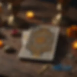 Tarot cards spread on a table