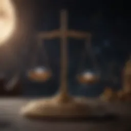Celestial alignment representing the Libra zodiac