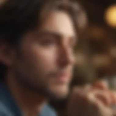 Reflecting on Daily Insights A person contemplating their horoscope