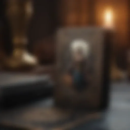 A collection of Dark Tarot cards displayed on a mystical background