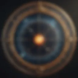 Celestial chart depicting astrological signs and planets
