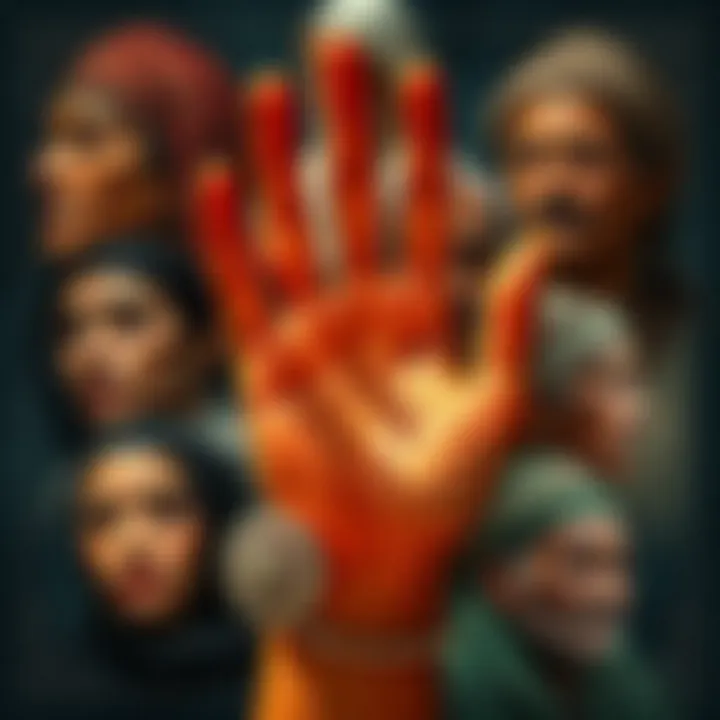 Cultural Perspectives on Palmistry A collage of cultural representations of palmistry across different societies