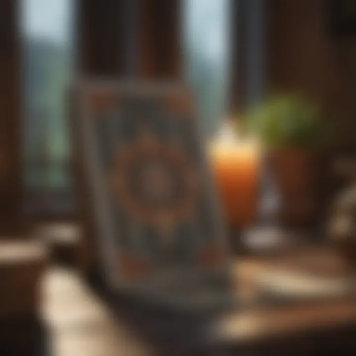 Person engaging with an online tarot reading platform