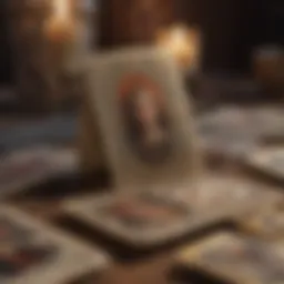 Tarot cards spread with a focus on career insights