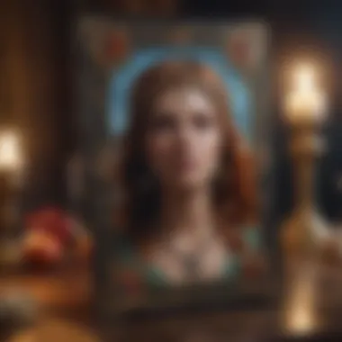 Artistry in Tarot Interpretation Artistic representation of a tarot card interpretation
