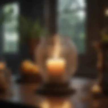 Mediumship: Connecting Realms A serene setting for mediumship with candles and spiritual tools