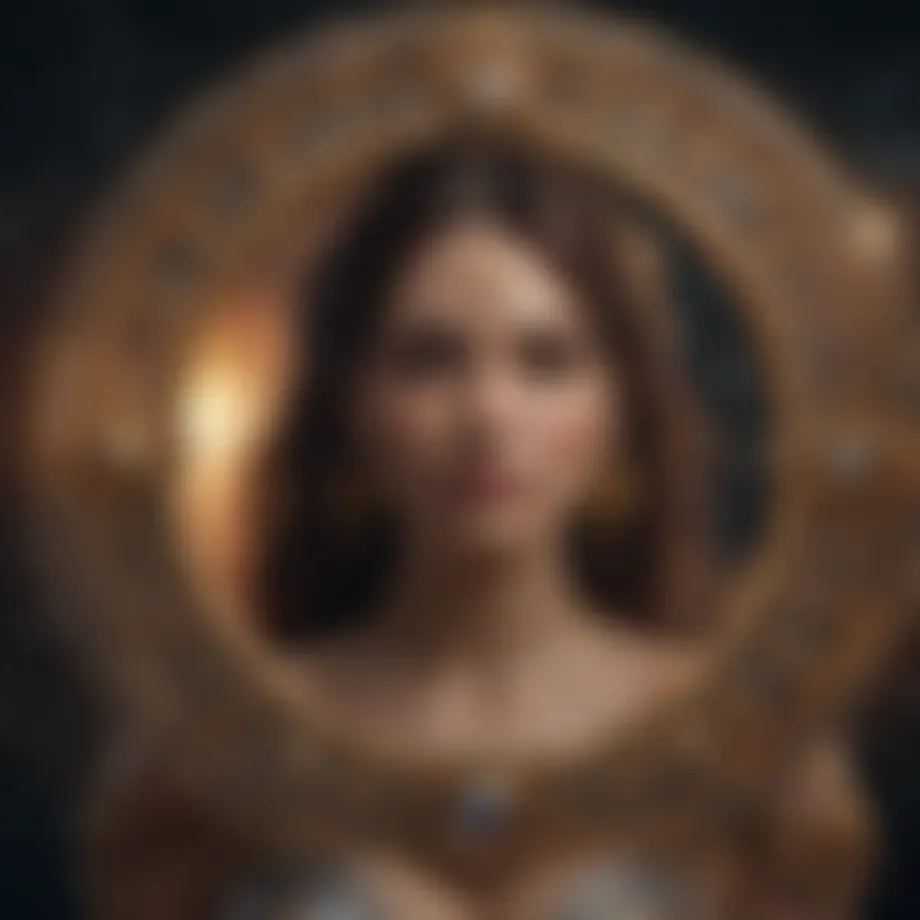 Celestial alignment depicting zodiac signs