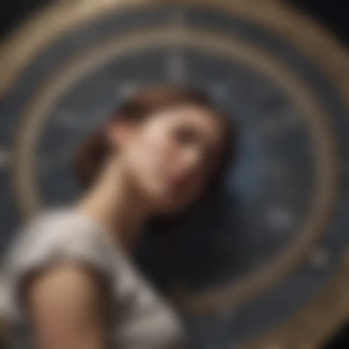 Illustration of a person studying their astrological chart