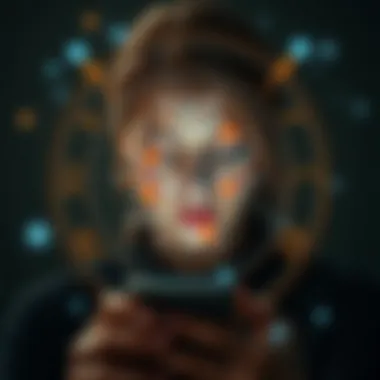 The Intersection of Technology and Astrology Conceptual image of technology merging with astrology