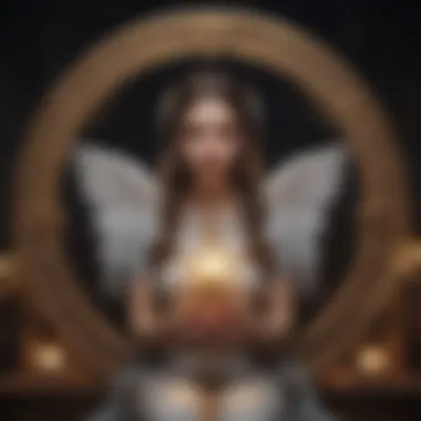 Tarot Angelic Harmony A fusion of tarot symbols and angelic motifs in a harmonious design