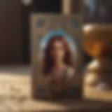 Artistic representation of tarot cards with Libra zodiac symbol