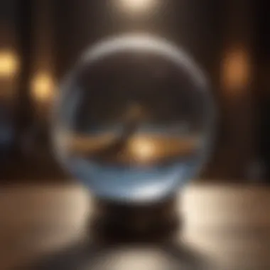 An illustration of a crystal ball reflecting light, symbolizing insight and intuition.