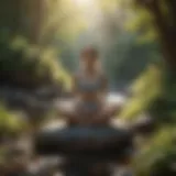Meditation in nature promoting tranquility