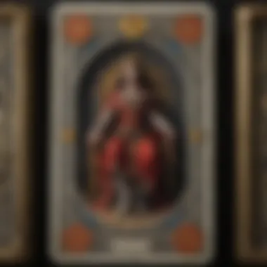 Intricate Details of Tarot Cards Close-up of tarot cards with intricate designs and symbols
