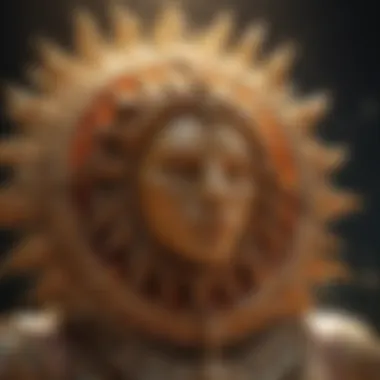 The Radiance of Leo's Sun Sign Celestial representation of Leo's Sun sign