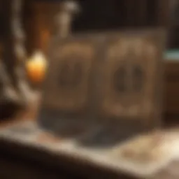 A tarot card spread depicting binary choices