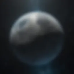 Celestial view of the Moon in Aquarius constellation