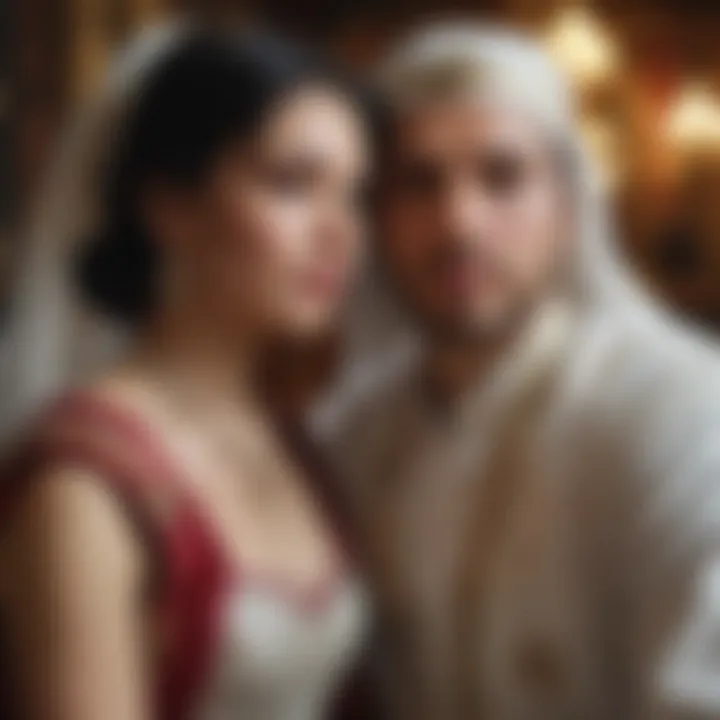 Cultural symbols representing diverse marriage traditions