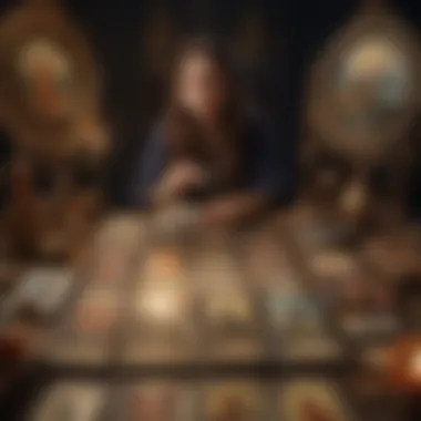 A collage depicting various tarot archetypes and their meanings, showcasing the depth of tarot symbolism