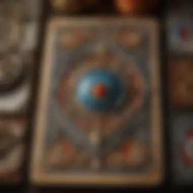 Symbolism in the Russian Tarot A close-up of a tarot card featuring unique symbols and colors representative of Russian culture.
