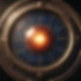 Astrological chart with celestial bodies