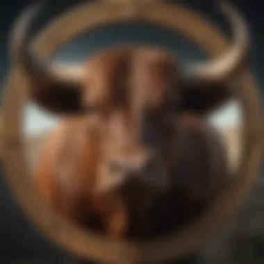 Symbolic representation of Taurus zodiac sign