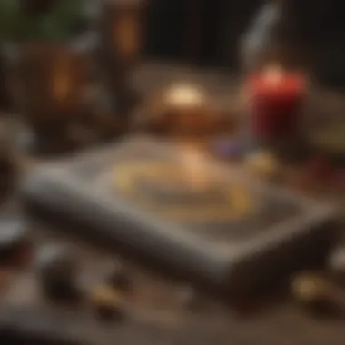 Tarot Reading Setting with the Toth Deck A serene setting for tarot reading with the Toth Deck laid out
