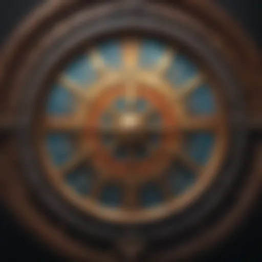 Symbolic representation of the Wheel of Fortune card emphasizing cycles and change
