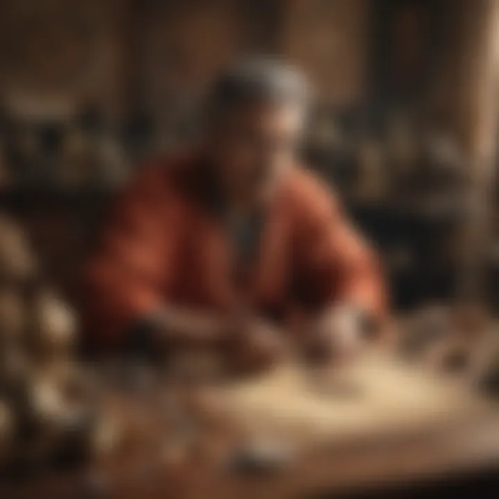 Pandit Vikram engaged in a consultation with a client, surrounded by astrological tools