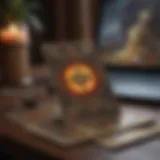 A virtual tarot reading session on a laptop screen