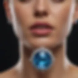 Visual representation of the throat chakra symbol