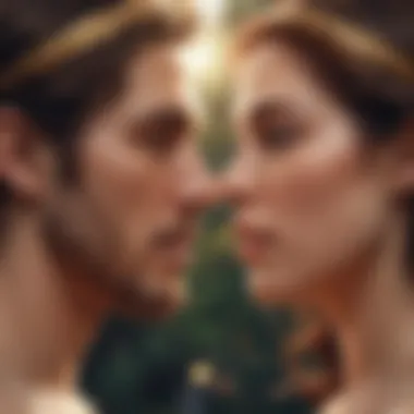 Symbolism of Separation in Twin Flame Astrology Symbolic illustration of twin flame separation themes