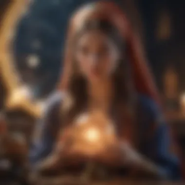 The Future of Astrology in the Digital Age A futuristic depiction of astrology in a digital landscape