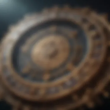 Astrological chart with zodiac symbols