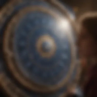 Person analyzing an astrological chart