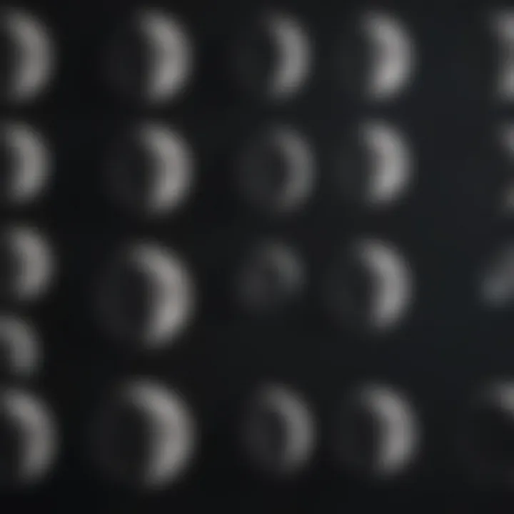 Illustration of moon phases representing moon signs