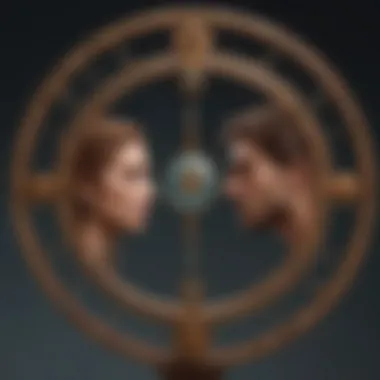 Zodiac Signs and Relationship Dynamics Illustration of the balance between the zodiac signs in relationships.